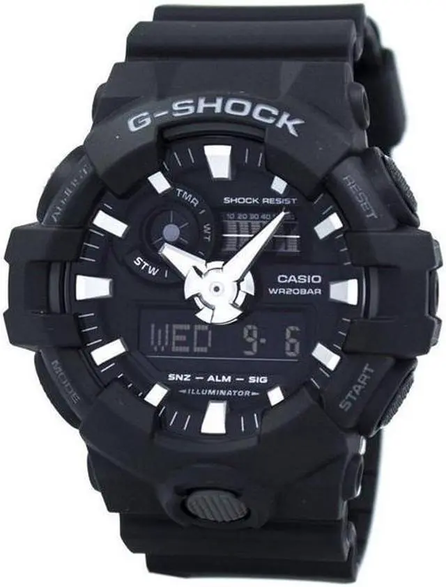 Alt view image 8 of 20 - Casio G-Shock GA1100KH-3A Black / Black Resin Analog/Digital Quartz Men's Watch