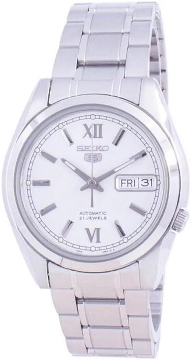 Alt view image 5 of 8 - Seiko 5 #SNKL51K1 Men's Stainless Steel Silver Dial Self Winding Automatic Watch