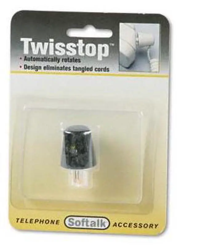 Main image of Softalk Twisstop Rotating Phone Cord Detangler, Black 1501
