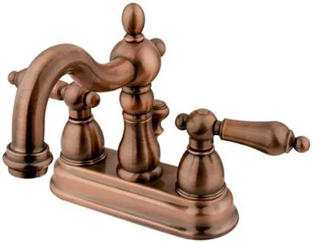 Main image of Kingston Brass KB1606AL Two Handle 4 in. Centerset Lavatory Faucet with Retail Pop-up