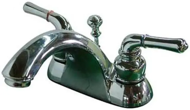 Main image of Kingston Brass KB2621B Two Handle 4 in. Centerset Lavatory Faucet with Retail Pop-up