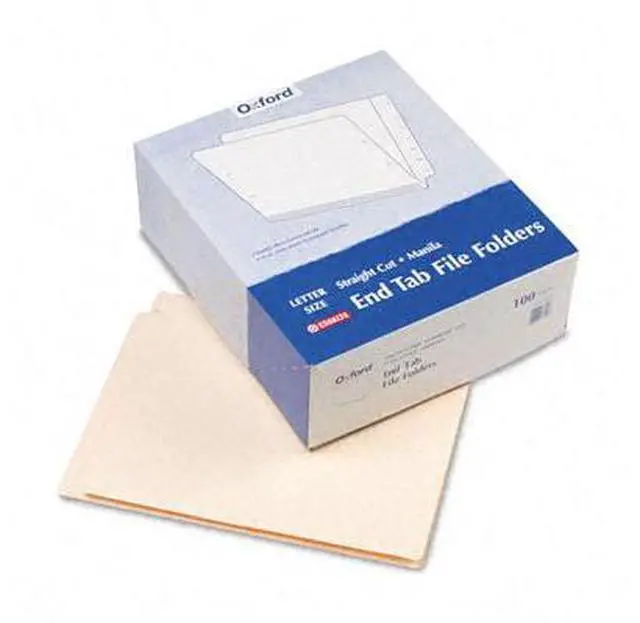 Main image of Tops Pendaflex H110D End Tab Folders  Straight Cut  Two Ply  9 1/2   Front  Letter  Manila  100/Box