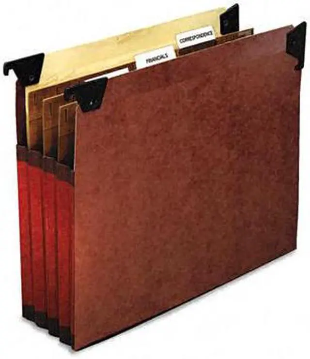 Main image of Tops Pendaflex 45422 3   Expansion Swing Hook Hanging File Pockets  Manila  Letter  Red  Five per Box