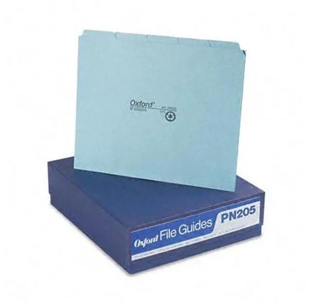 Main image of Tops Pendaflex PN205 Top Tab File Guides  Blank  1/5 Tab  25 Point Pressboard  Letter  50 per Box