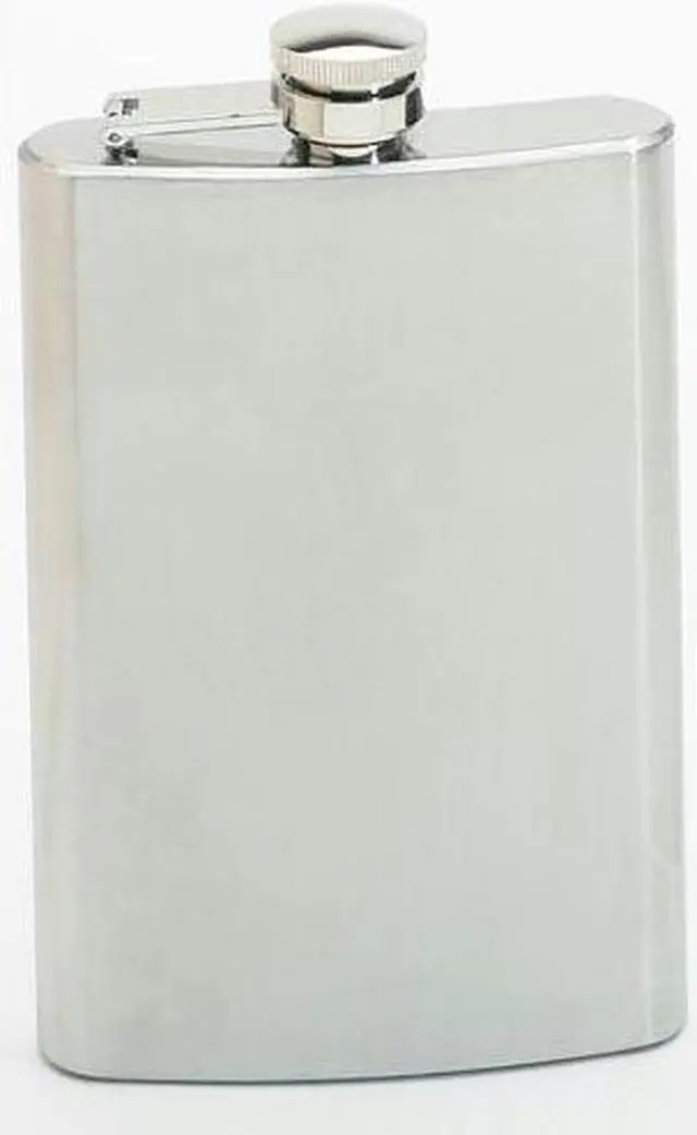 Main image of Maxam Stainless Steel 8oz Hip Flask with screw down cap KTFLASK8