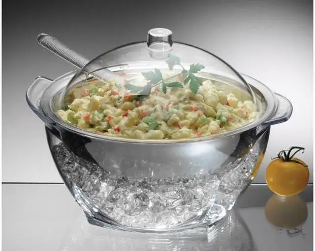 Main image of Prodyne Iced Salad with Acrylic Dome Lid Salad Servers - IC30