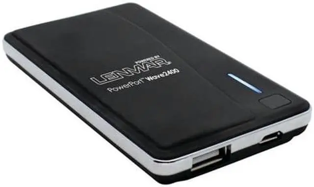 Alt view image 2 of 11 - Lenmar PowerPort Wave 2400 mAh External Battery and Charger for Smartphones