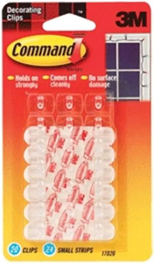 Alt view image 2 of 7 - Command Decorating Clips Clear 20 Pk Decorating Clip 17026 Pack Of 6