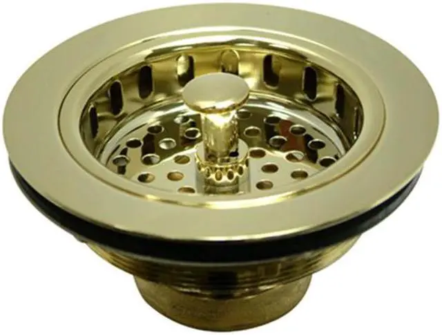 Alt view image 2 of 8 - Kingston Brass KBS1002 Kitchen Sink Strainer - Polished Brass