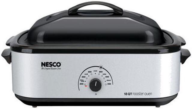 Nesco American Harvest 18 Quarts Silver Roaster Oven with Nonstick Cookwell