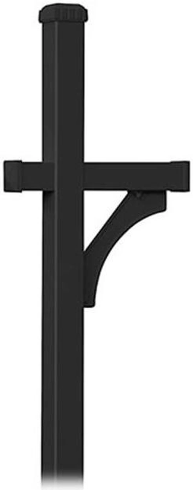 Main image of Salsbury 4870BLK Deluxe Mailbox Post - 1 Sided - In-Ground Mounted - Black