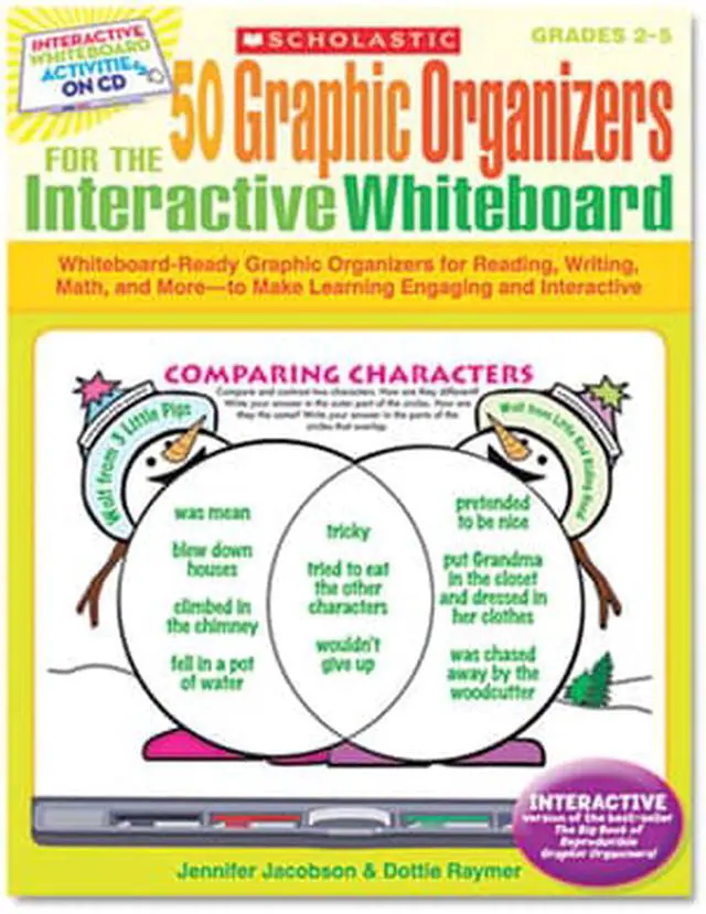 Main image of Scholastic 50 Graphic Organizer f/Intr Whiteboard Grade 2-5 112Pgs 0545207150