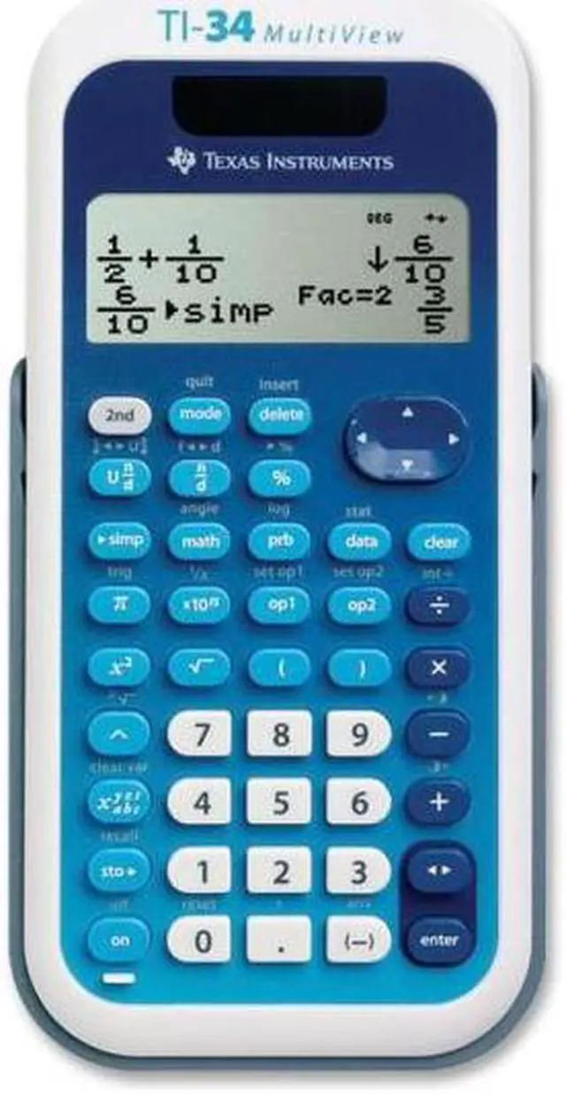 Main image of TEXAS INSTRUMENT TEXTI34MV Texas Ti-34Mv 4-Line - Dual Pwr Fraction Calc