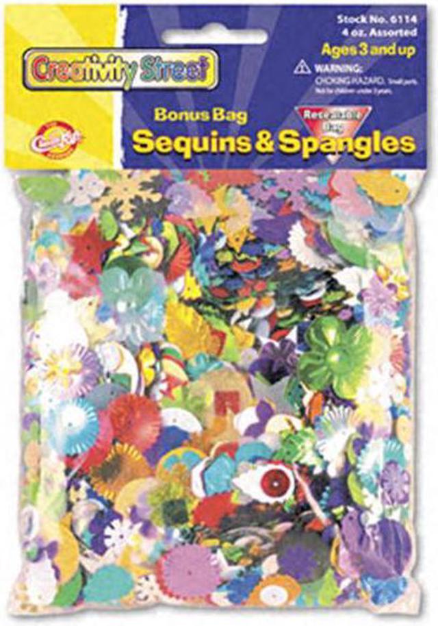 Sequins and Spangles, Assorted Metallic Colors, 4 oz/Pack Sequins and Spangles, Assorted Metallic Colors, 4 oz/Pack