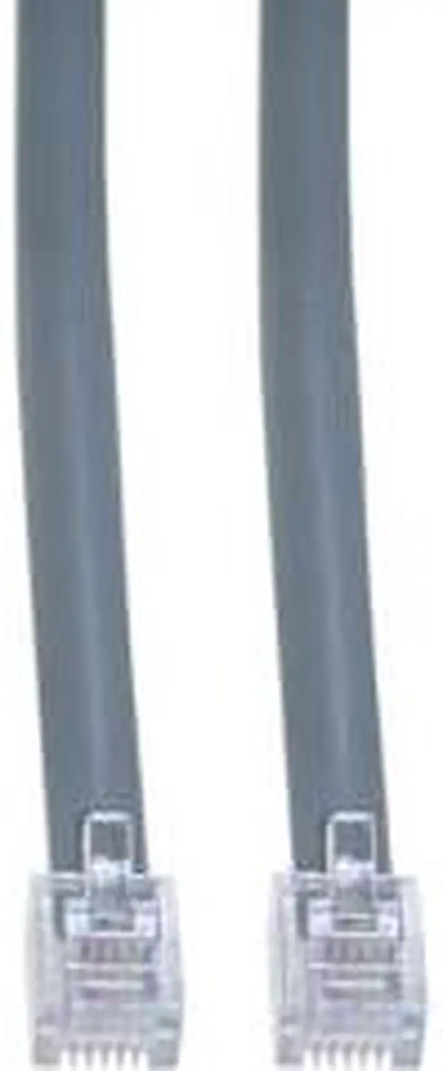 Main image of CableWholesale 8102-66125 Telephone Cord (Data)  RJ12  6P  6C  Silver Satin  Straight  25 foot