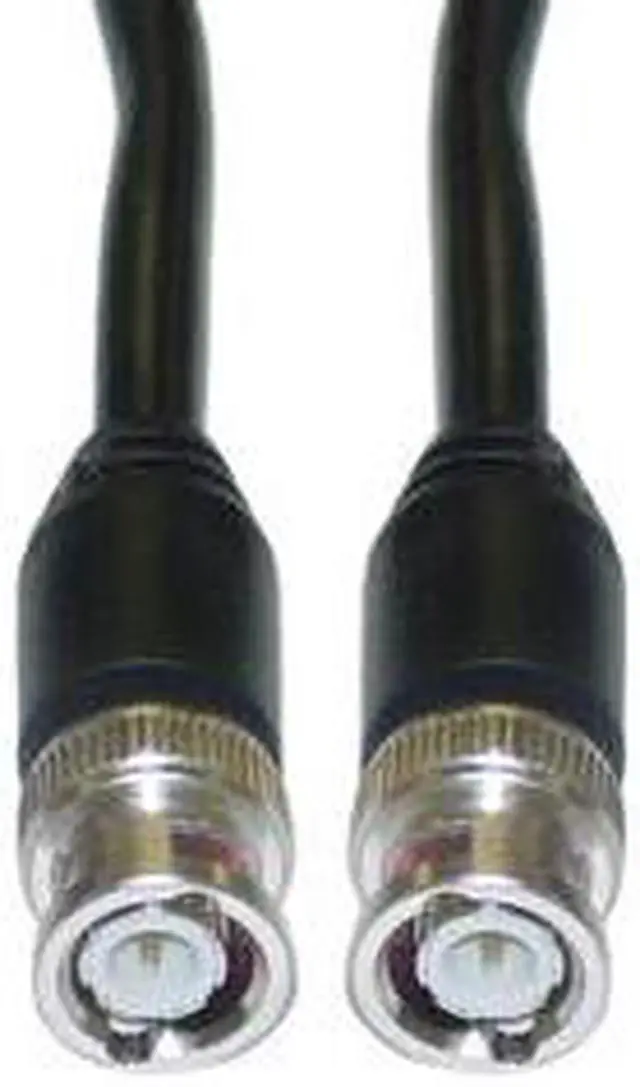 Main image of CableWholesale 10X3-01175 BNC RG59-U Coaxial Cable, Black, BNC Male, 75 foot