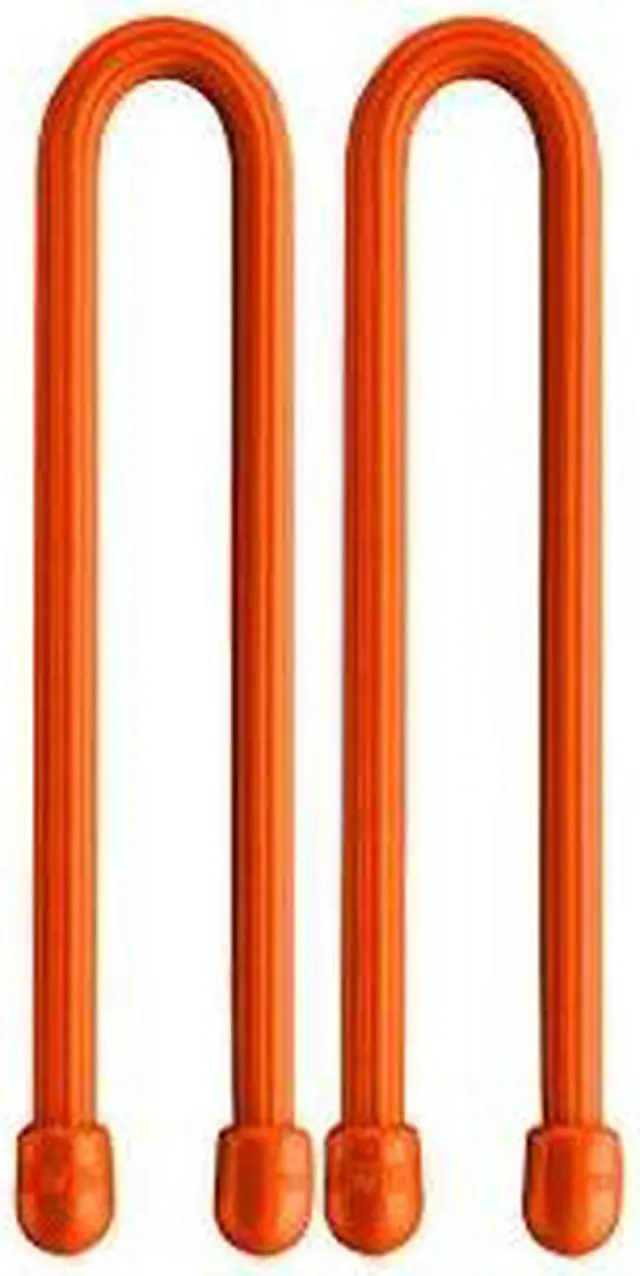 Alt view image 2 of 15 - NITE IZE GT6-2PK-31 6" L, 1/4" W, Bright Orange Plastic Gear Tie, PK 2