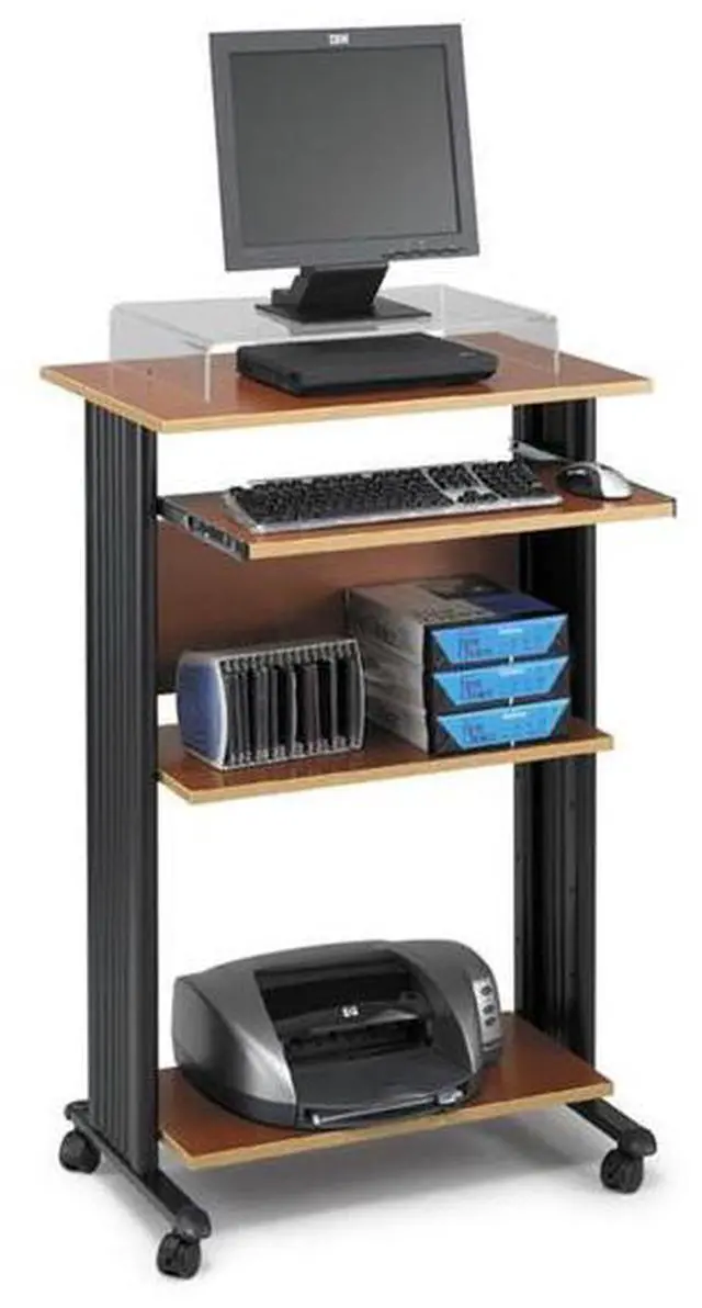 Alt view image 2 of 11 - Safco 1923CY Muv Standing Desk - 29.5" x 22" x 45" - Cherry