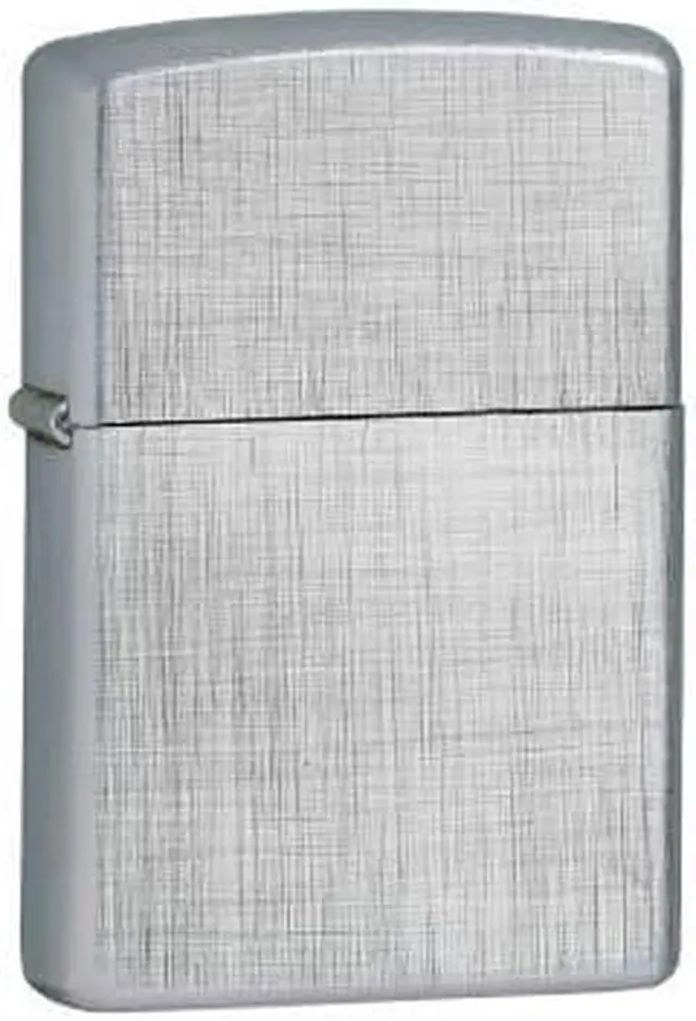 Alt view image 3 of 19 - Zippo ZOZO28181 Lighter Linen Weave Chrome 28181
