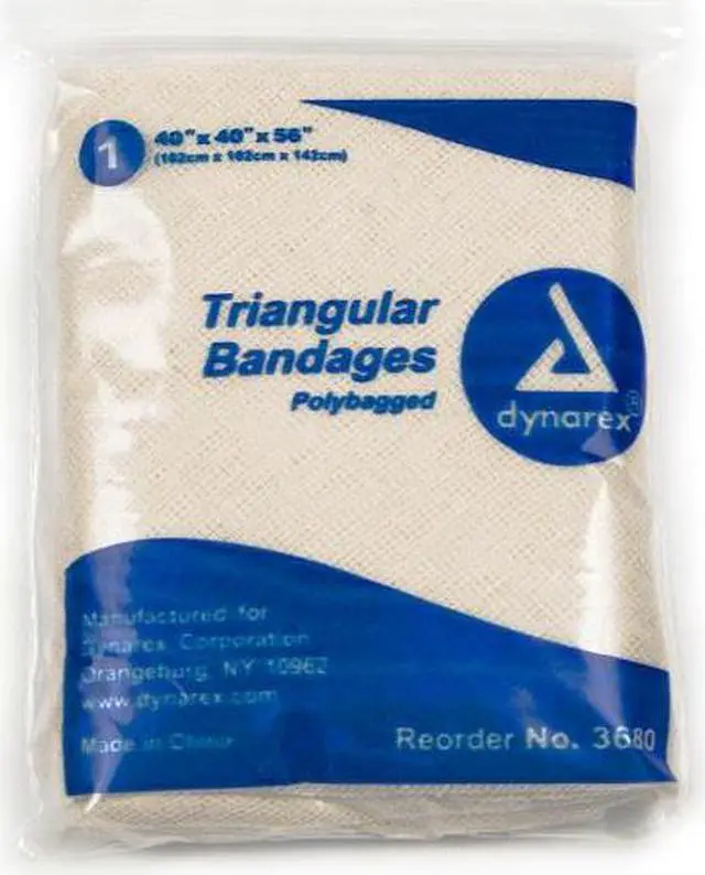 Main image of DYNAREX 3680 Triangular Bandage, Cotton, 40inx56in, PK12
