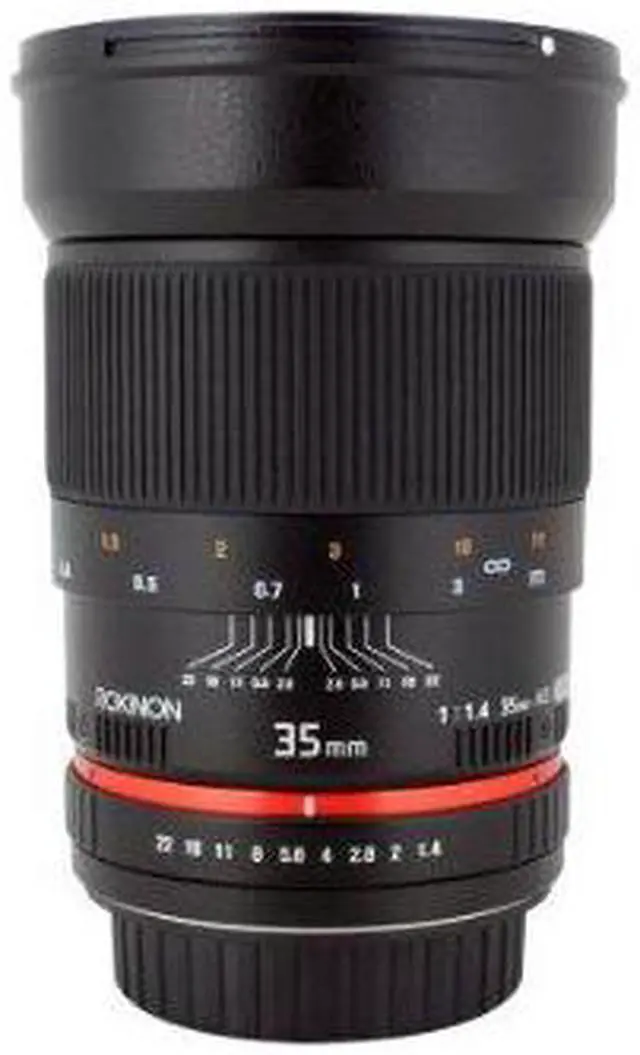 Alt view image 2 of 11 - Rokinon 35mm f/1.4 Wide Angle Lens w/ Automatic Chip for Nikon DSLR Cameras - RK35MAFN