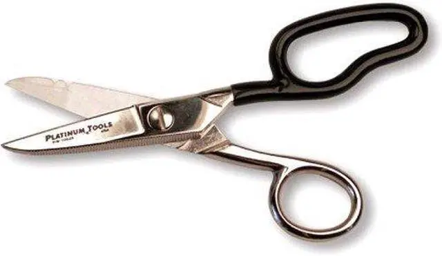 Main image of Platinum Tools 10525C Platinum Tools Prof Electrician Scissors - Black