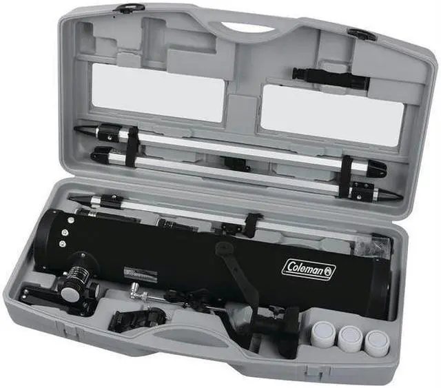 Alt view image 2 of 6 - COLEMAN C767K AstroWatch D76mm x 700mm Reflector Telescope Kit with Carrying Case