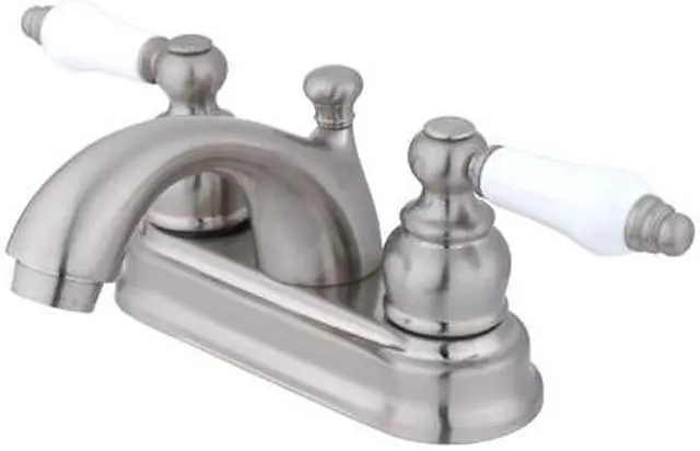 Main image of Kingston Brass KB2608PL Two Handle 4 in. Centerset Lavatory Faucet with Retail Pop-up
