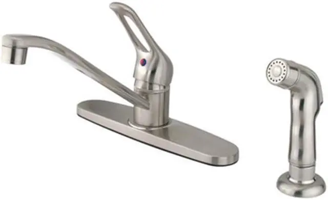 Main image of Kingston Brass KB562SNSP Single Handle Kitchen Faucet With Sprayer