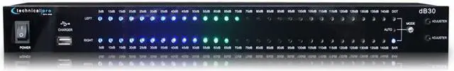 Main image of Technical Pro DB30 1U Rack Mount dB Display with Power Supply