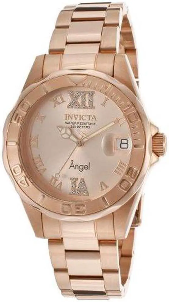 Alt view image 2 of 4 - Invicta Women's 14398 Angel Quartz 3 Hand Rose Gold Dial Watch