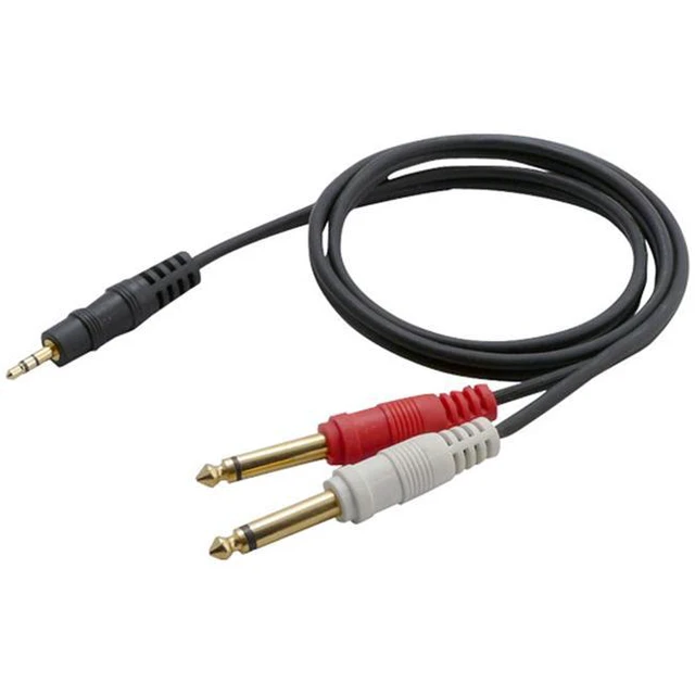 Alt view image 3 of 7 - 12 Gauge 3Ft 3.5mm Male Stereo To Dual 1/4'' Male Mono Y-Cable Adapter