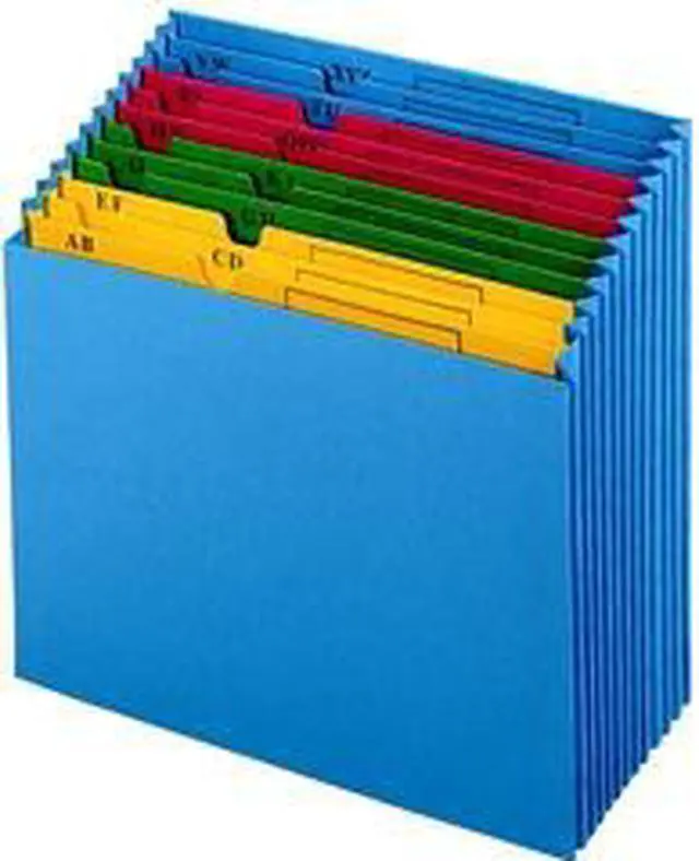 Main image of Globe-Weis 20134 QuickVue Project File 11" Width x 12" Length Sheet Size - 12 Pockets - Paper - Blue - 1 Each