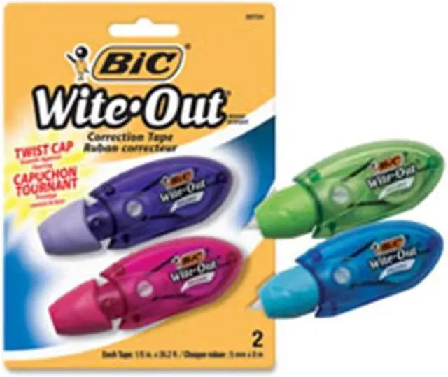 Alt view image 2 of 16 - Bic Tape,Corrctn,5mm,2pk,Ast WOMTP21