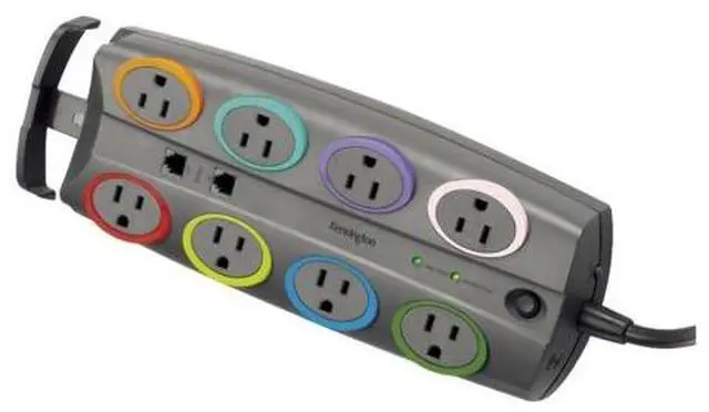Main image of SmartSockets Color-Coded Surge Protector 8 Outlets 8 ft Cord 3090 Joules