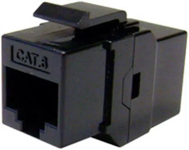 Alt view image 2 of 2 - CableWholesale 326-220BK Cat 6 Keystone Inline Coupler RJ45 Female - Black