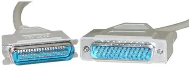Alt view image 2 of 2 - Cable Wholesale Bidirectional Printer Cable, DB25 Male to Centronics 36 (CN36) Male, IEEE-1284, 18 Twisted Pairs, 6 foot