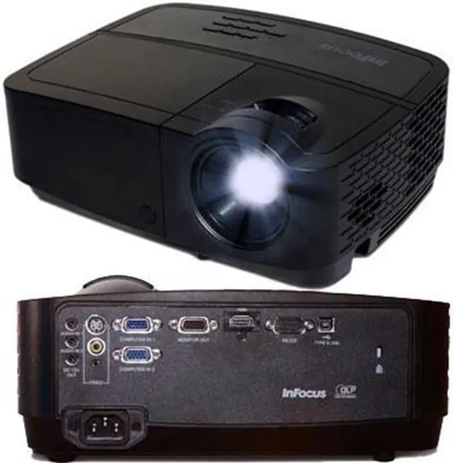 Alt view image 3 of 9 - InFocus IN112A 800x600 SVGA 3000 Lumens HDMI 1.4 & Dual VGA Inputs, Brilliant Color Tech, Compact Design, 24 Language Menu, 3D Ready DLP Projector