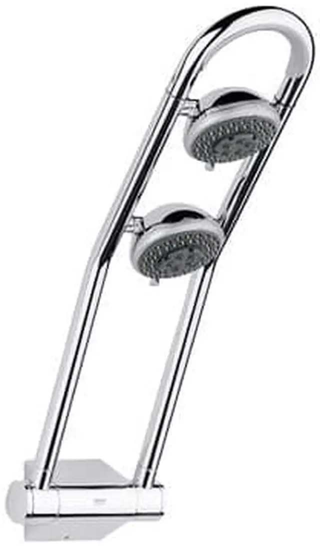 Main image of Grohe America 27 007 000 Freehander 4 in. 3-Spray Pivoting Double Showerhead in Chrome