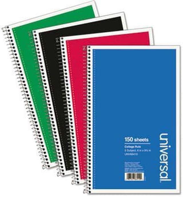 Alt view image 2 of 10 - Wirebound Notebook, 6 x 9-1/2, College Ruled, 150 Sheets, Assorted Col