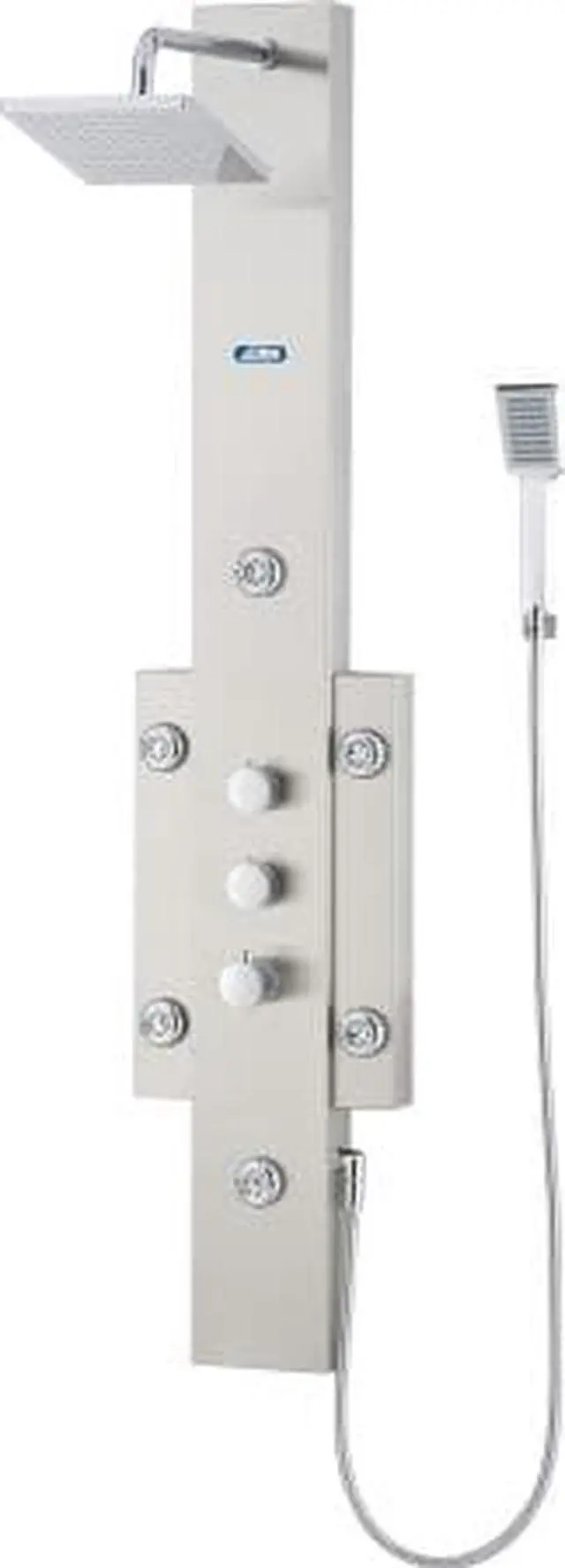 Main image of Aston SPSS304 Shower Panel System with Six Body Jets in Stainless Steel, 55.75 in. x 11.625 in. x 19 in.