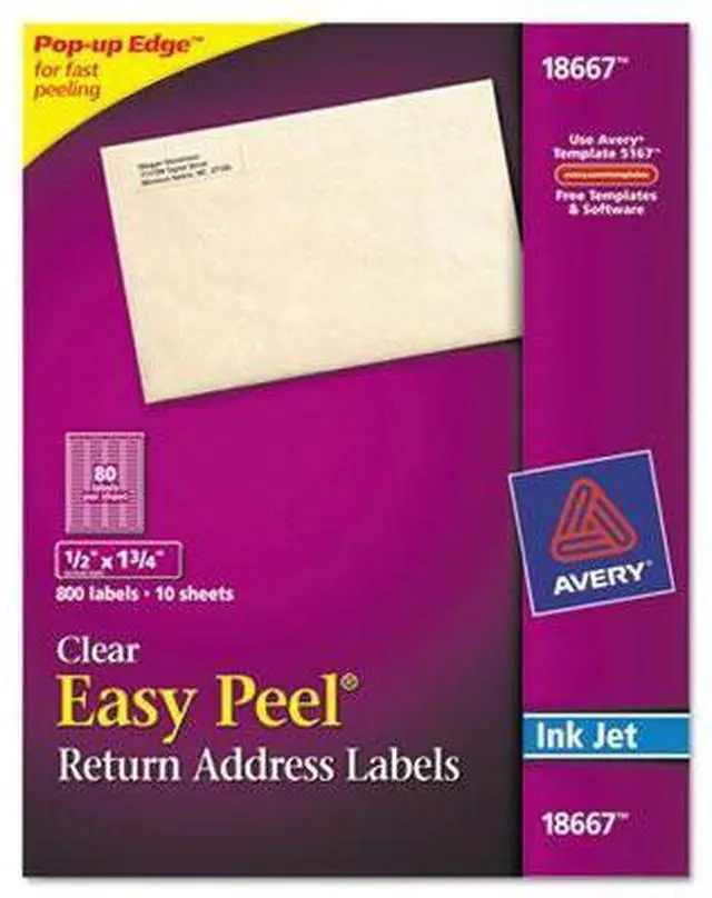 Alt view image 2 of 3 - Avery Clear Easy Peel Mailing Labels