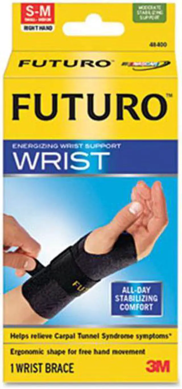 Alt view image 2 of 8 - Energizing Wrist Support, Small/Medium, Fits Right Wrists 5 1/2 - 6 3/4, Black
