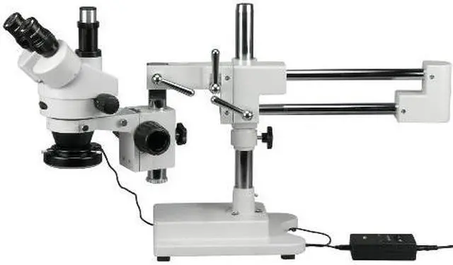 Alt view image 8 of 9 - 3.5X-90X Trinocular Stereo Microscope with 144-LED Ring Light