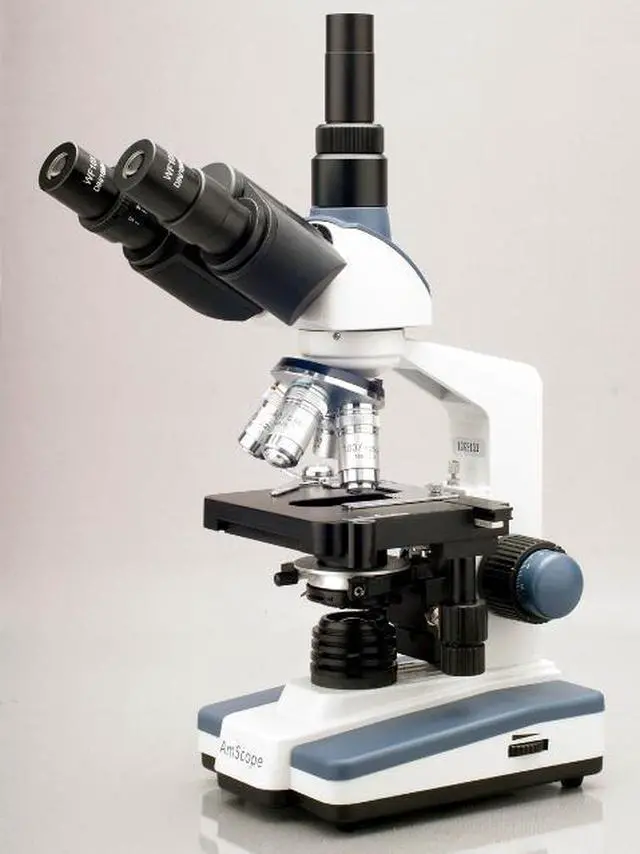 Alt view image 6 of 6 - 2000X LED Lab Trinocular Compound Microscope w 3D Mechanical Stage + 10MP Camera
