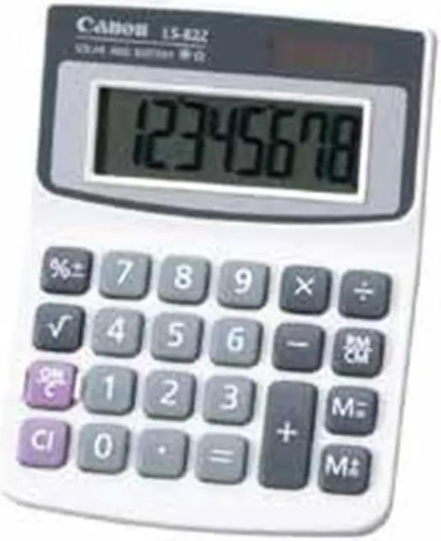 Alt view image 2 of 4 - Canon CNMLS82Z 8-Digit Portable Calculator- Lrg LCD- Dual Power- 3-.50in.x4in.x1in.