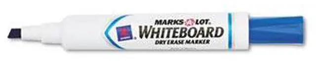 Alt view image 2 of 6 - Avery Marks-A-Lot Dry-Erase Markers Chisel Tip Blue Ink 12/Pk 24406