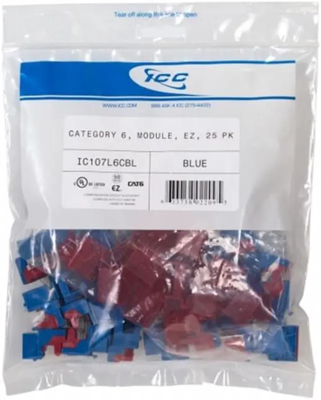 Alt view image 5 of 6 - ICC IC107L6CBL CAT 6 UTP Modular Jack