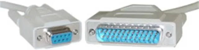 Main image of CableWholesale 10D1-02306 Serial Cable, DB9 Female to DB25 Male, UL rated, 9 Conductor, 6 foot