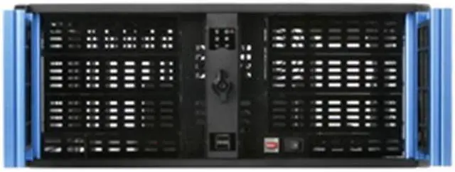 Main image of iStarUSA D-400-6-Blue Steel 4U Rackmount Compact Stylish Server Chassis 6 External 5.25" Drive Bays